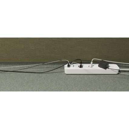 Prelungitor inteligent cu întrerupător TESLA Smart 1,8 m 3Z + 4xUSB Wi-Fi Tuya