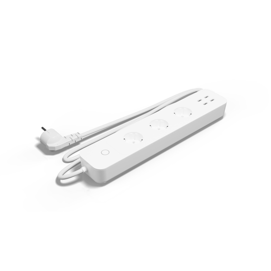 Prelungitor inteligent cu întrerupător TESLA Smart 1,8 m 3Z + 4xUSB Wi-Fi Tuya