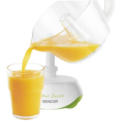 Presă electrică pentru citrice 0,7 l 40W/230V albă/verde Sencor