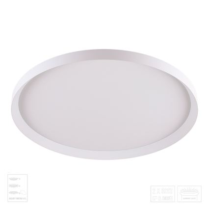 Prezent 17310 - Plafonieră LED ADRA, LED 42W/230V + LED 13W, 3000/4000/6000K, Ø 48,5 cm, alb
