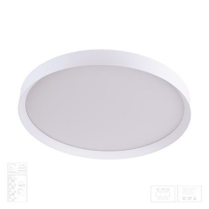 Prezent 17314 - Plafonieră LED dimerizabilă MAYSA, 42 W, 230 V, 3000/4000/6000 K, Ø 48,5 cm, albă