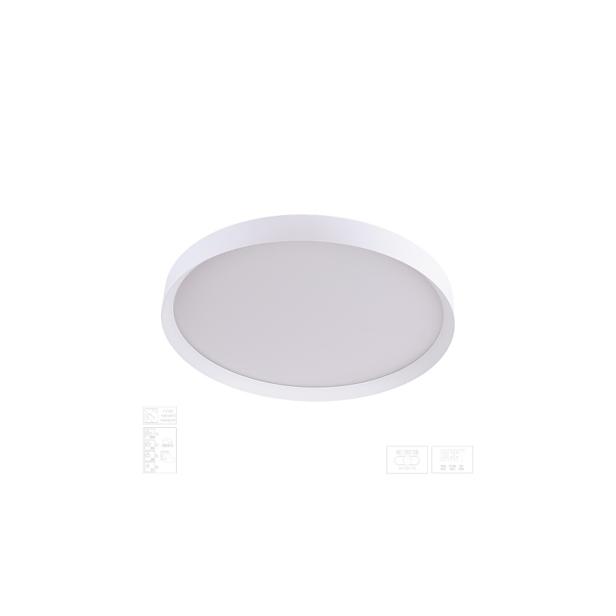 Prezent 17314 - Plafonieră LED dimerizabilă MAYSA, 42 W, 230 V, 3000/4000/6000 K, Ø 48,5 cm, albă
