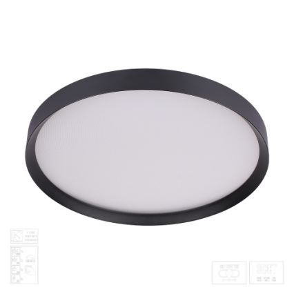Prezent 17315 - Plafonieră LED reglabilă MAYSA LED/42W/230V 3000/4000/6000K, Ø 48,5 cm, negru