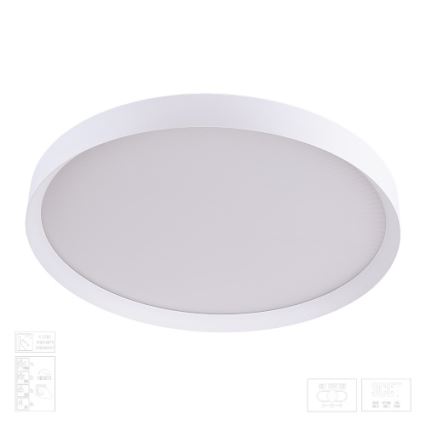 Prezent 17316 - Plafonieră LED dimabilă MAYSA LED/72W/230V 3000/4000/6000K Ø 77 cm albă