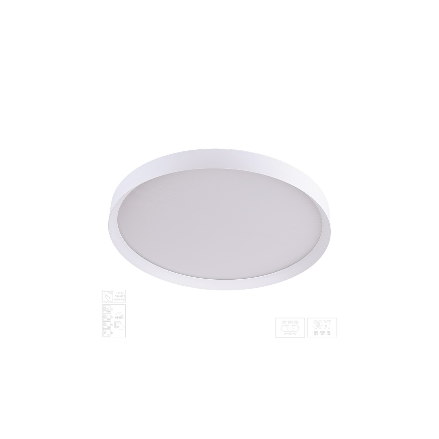 Prezent 17316 - Plafonieră LED dimabilă MAYSA LED/72W/230V 3000/4000/6000K Ø 77 cm albă