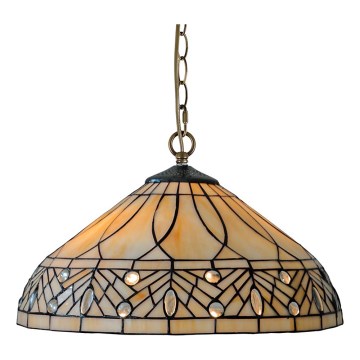 Prezent 241 - Lustră pe lanț TIFFANY 2xE27/60W/230V