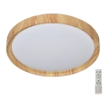 Prezent 71330 - Plafonier LED dimabil WOODEN LED/33W/230V 3000-6500K cu telecomandă