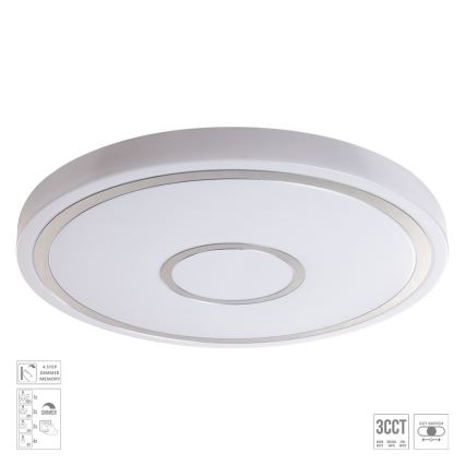 Prezent 71342 - Plafonieră LED reglabilă MOZAN, 40W, 230V, 3000/4000/6500K, Ø 48 cm, albă