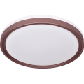 Prezent 71344 - Plafonieră LED dimabilă FLOREN LED/30W/230V 3000/4000/6500K Ø 41,5 cm maro
