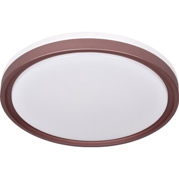 Prezent 71344 - Plafonieră LED dimabilă FLOREN LED/30W/230V 3000/4000/6500K Ø 41,5 cm maro