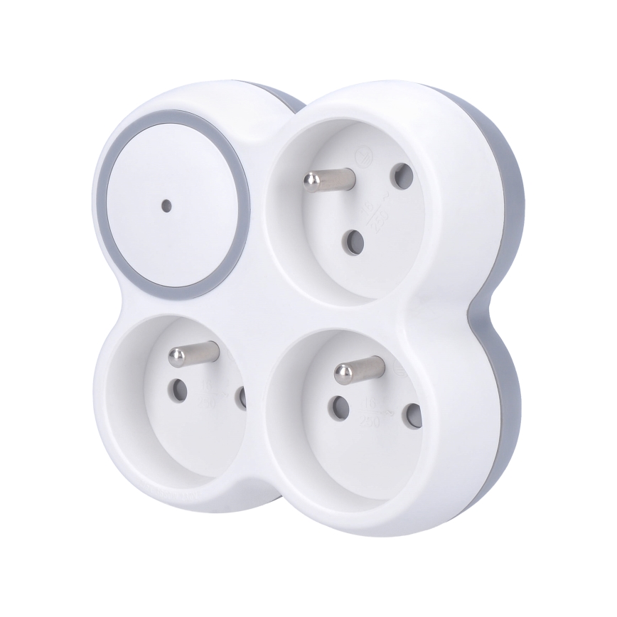 Priză cu protecție la supratensiune 230V/16A 3Z alb