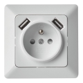 Priză de interior cu USB FRENCH 250V/16A