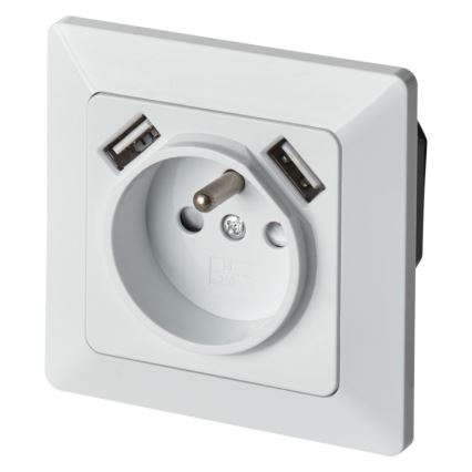 Priză de interior cu USB FRENCH 250V/16A