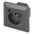 Priză de perete tip FRENCH cu USB-A+USB-C, 250V/16A, antracit