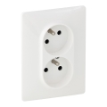 Priză dublă VALENA LIFE 250V/16A 2x2P+T albă Legrand 753186