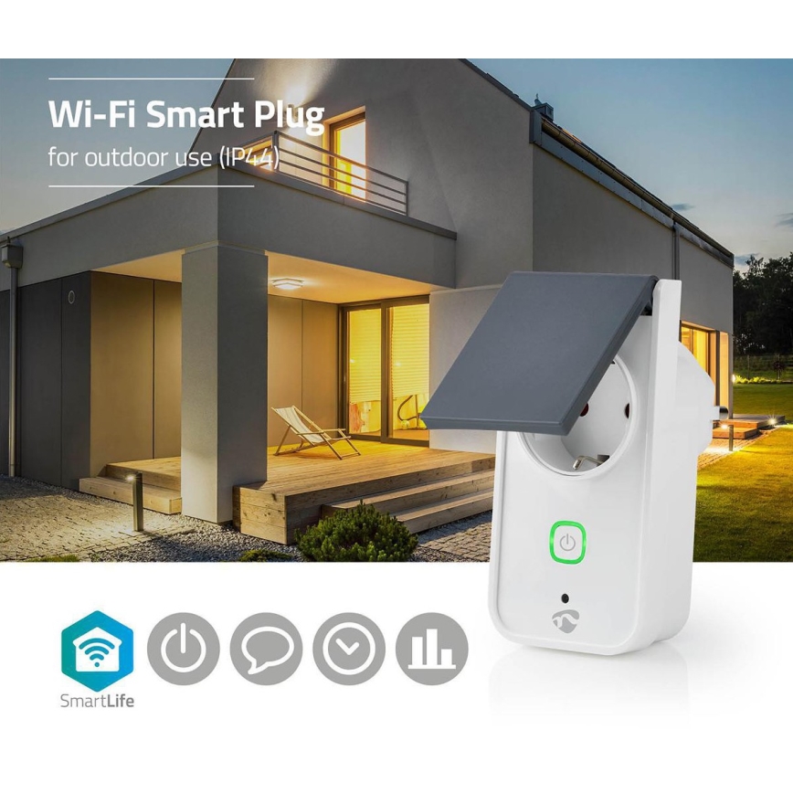 Priză inteligentă de exterior 3680W/230V/tip F/16A Wi-Fi IP44