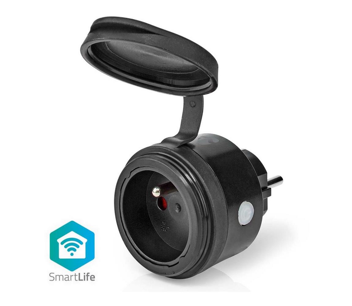 Priză inteligentă Smartlife 3680W/230V tip E/16A Wi-Fi IP44 neagră  WIFIPO110EBK