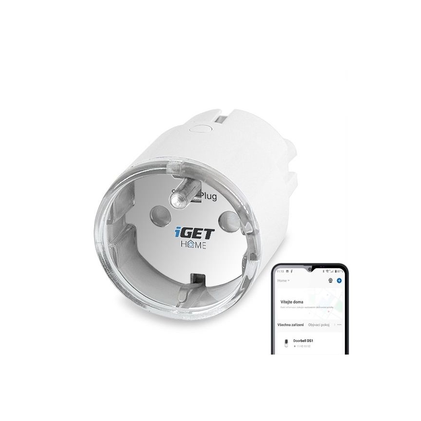Priză inteligentă Wi-Fi Tuya cu monitorizare a consumului, 3680W/230V