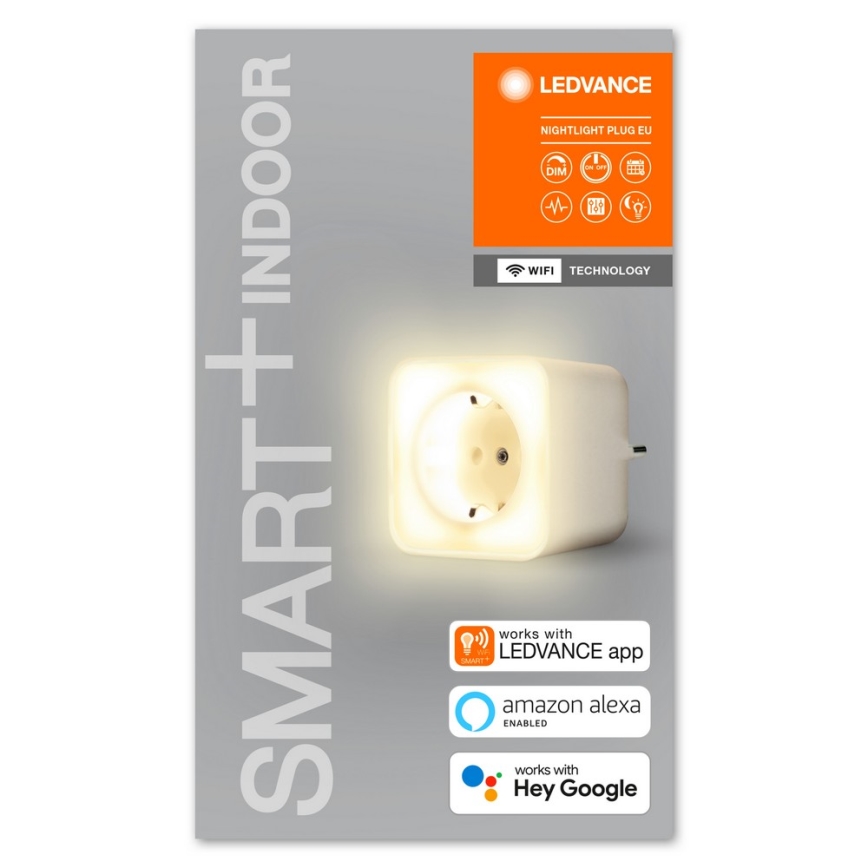 Priză LED inteligentă dimabilă cu iluminat SMART+ PLUG 3680W Wi-Fi Ledvance