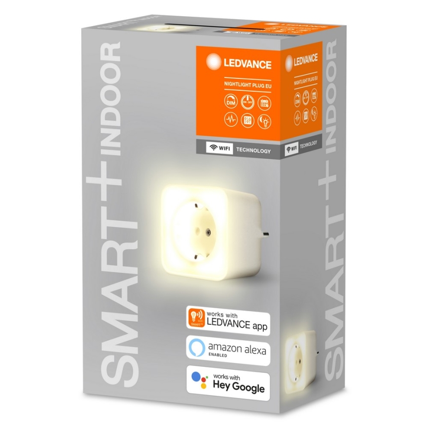 Priză LED inteligentă dimabilă cu iluminat SMART+ PLUG 3680W Wi-Fi Ledvance