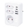 Priză multiplă 1x16A + 2x2,5A cu încărcător 2x USB (A+C), albă