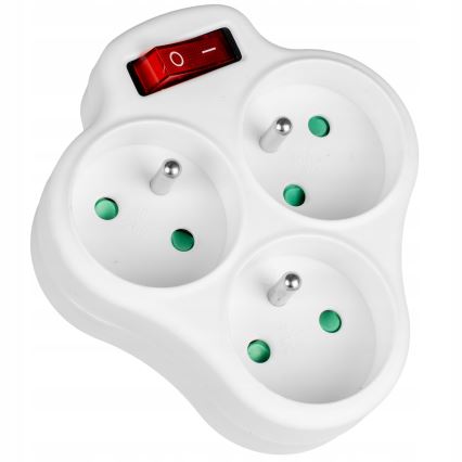 Priză multiplă cu întrerupător, 3 prize