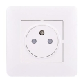 Priză SLIM PUSH albă