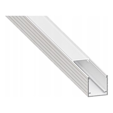 Profil încastrat pentru bandă LED, 1 m, alb