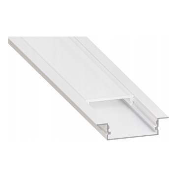 Profil încastrat pentru benzi LED, 1 m, alb