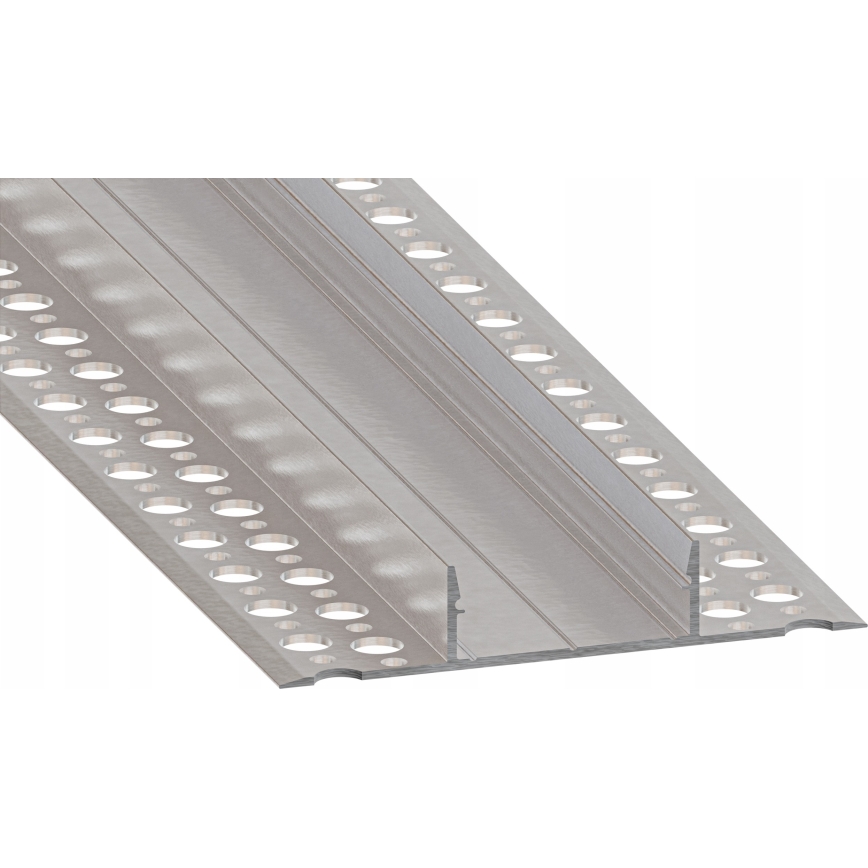 Profil încastrat pentru benzi LED, 1 m, argintiu/alb