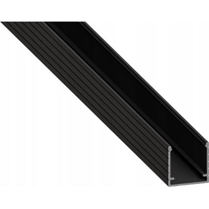 Profil încastrat pentru benzi LED, 1 m, negru/alb