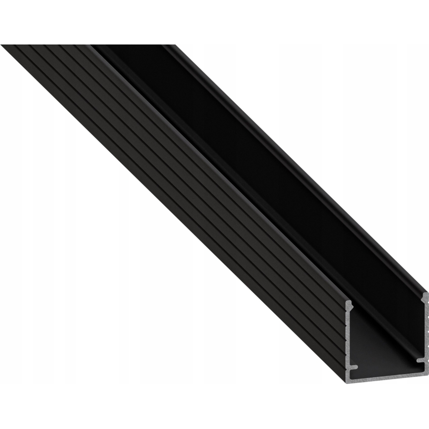 Profil încastrat pentru benzi LED, 1 m, negru/alb