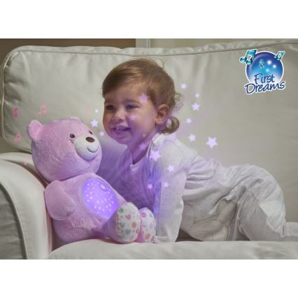 Proiector cu sunete BABY BEAR 3xAAA roz Chicco