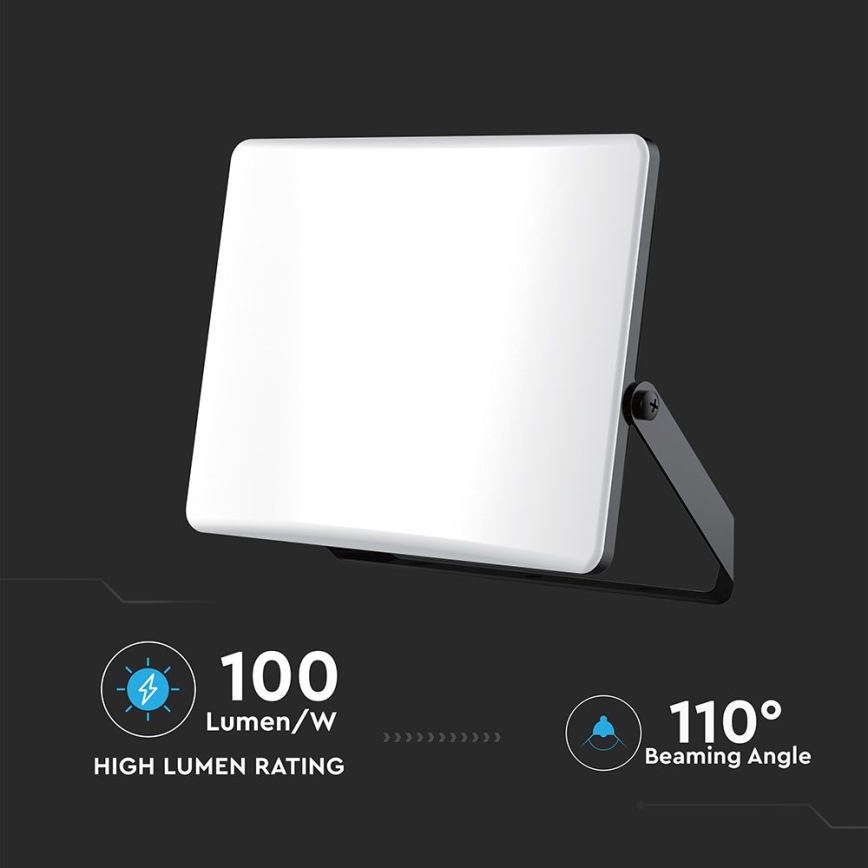 Proiector LED/100W/230V 3000/4000/6500K IP65 negru