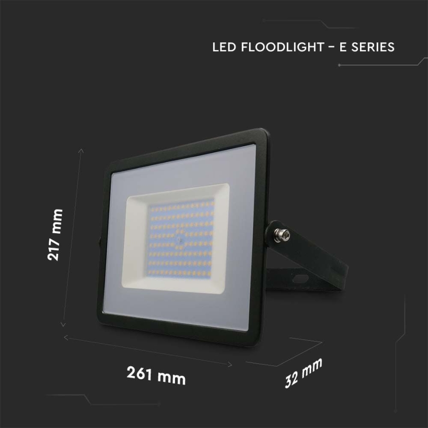 Proiector LED/100W/230V 4000K IP65 negru