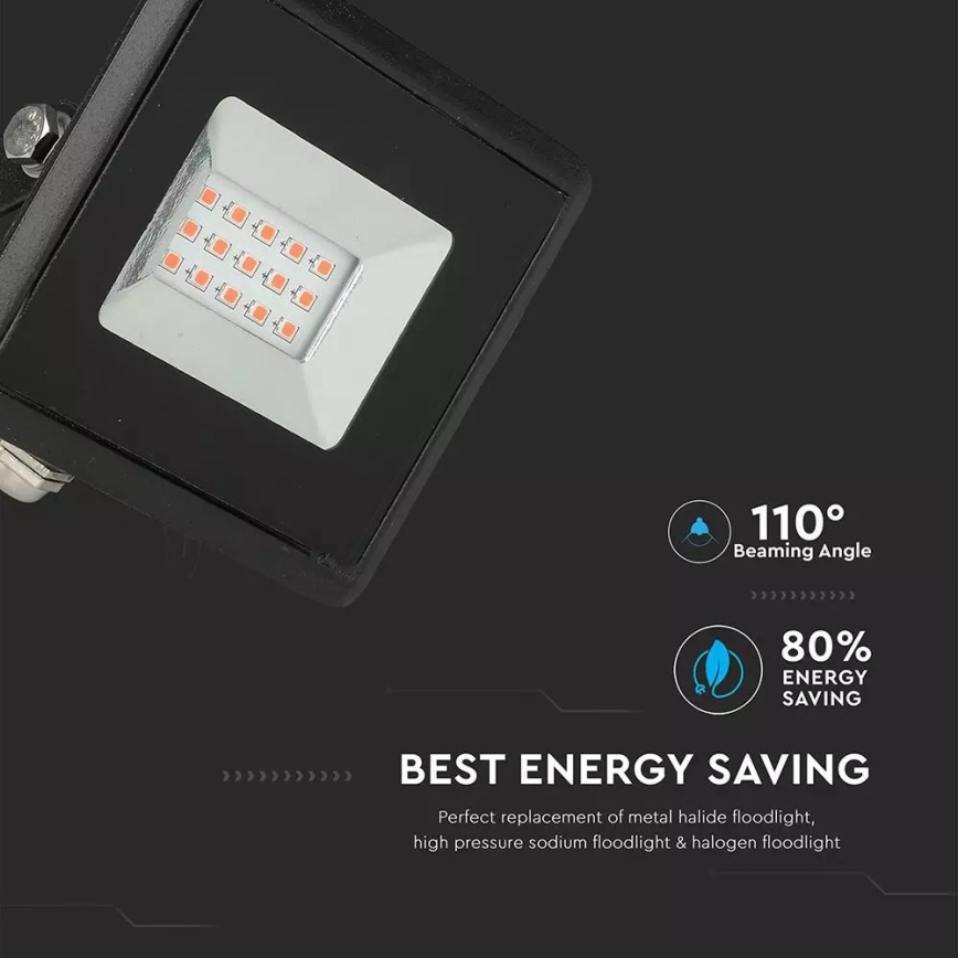 Proiector LED/10W/230V IP65 lumină roșie