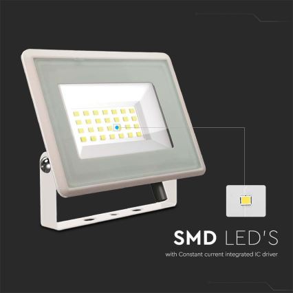 Proiector LED/20W/230V 4000K IP65 alb