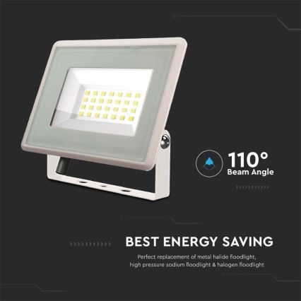 Proiector LED/20W/230V 4000K IP65 alb