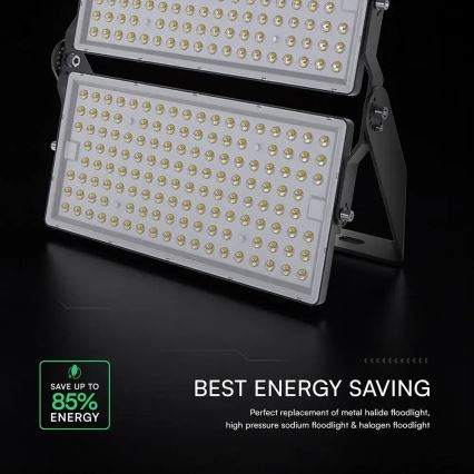 Proiector LED 500 W, 230 V, 6500 K, IP65, gri