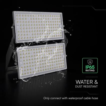 Proiector LED 500 W, 230 V, 6500 K, IP65, gri