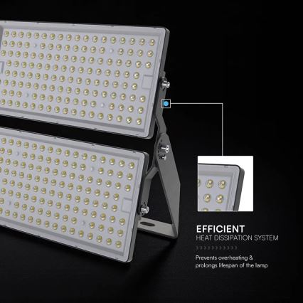 Proiector LED 500W, 230V, 4000K, IP65, gri