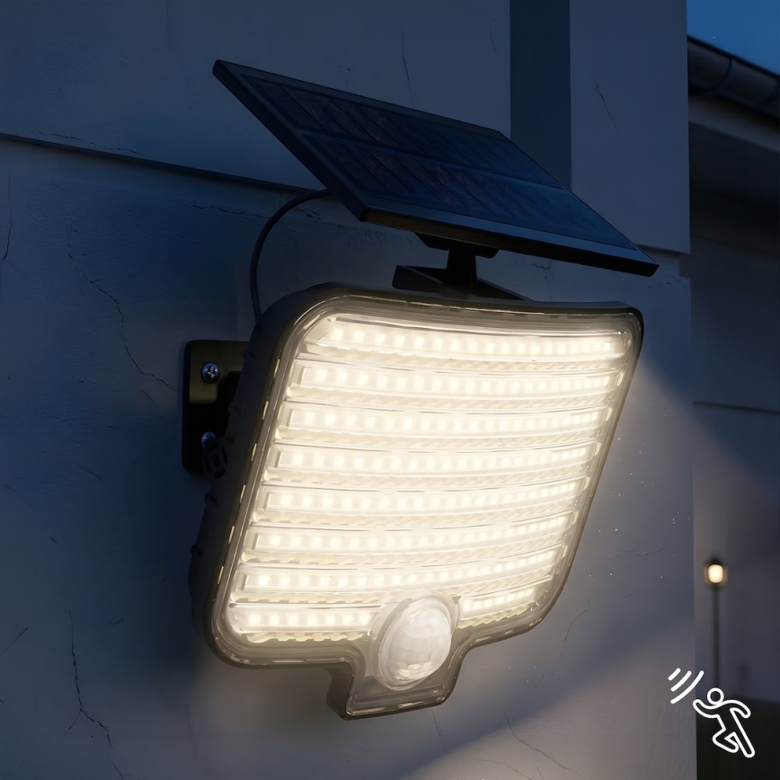 Proiector LED ALEX cu senzor și panou solar, 5,5W/3,7V, 1200 mAh, IP44