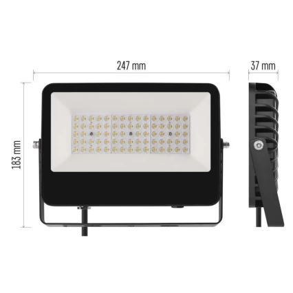 Proiector LED AVENO LED/48W/230V 4000K 7200 lm IP66 negru