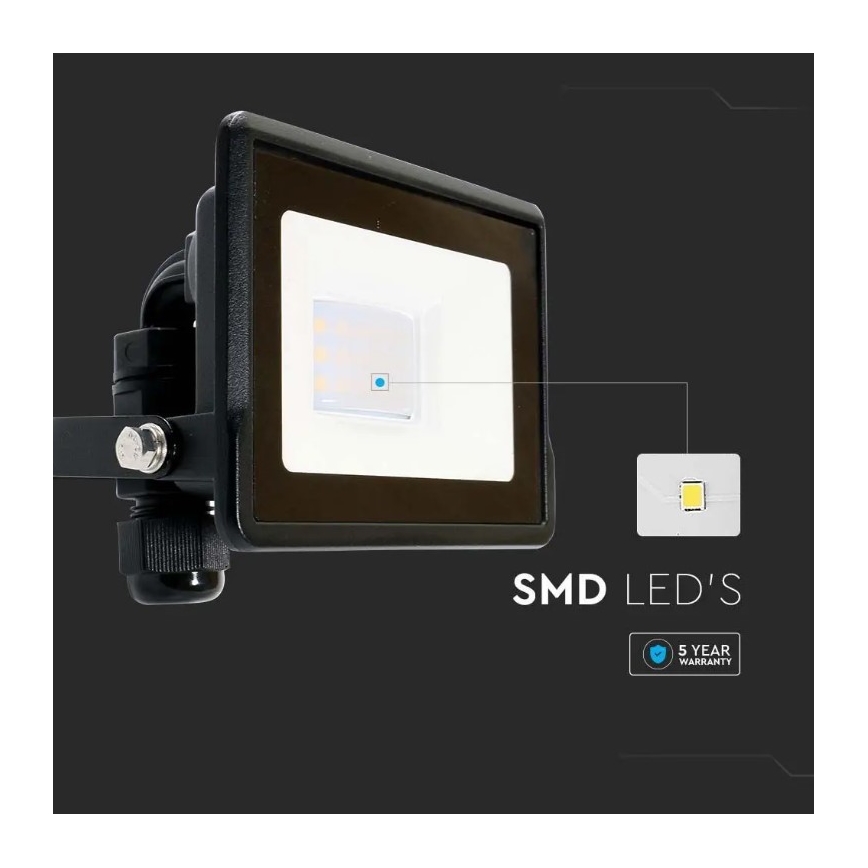 Proiector LED cu conexiune directă SAMSUNG CHIP LED/10W/230V IP65 6500K negru