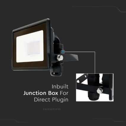 Proiector LED cu conexiune directă SAMSUNG CHIP LED/10W/230V IP65 6500K negru