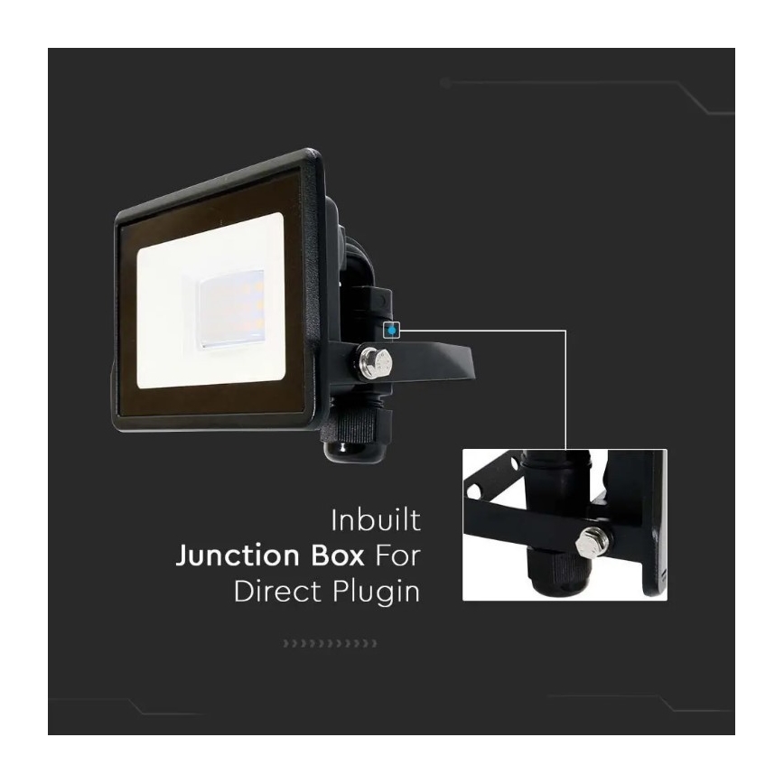 Proiector LED cu conexiune directă SAMSUNG CHIP LED/10W/230V IP65 6500K negru