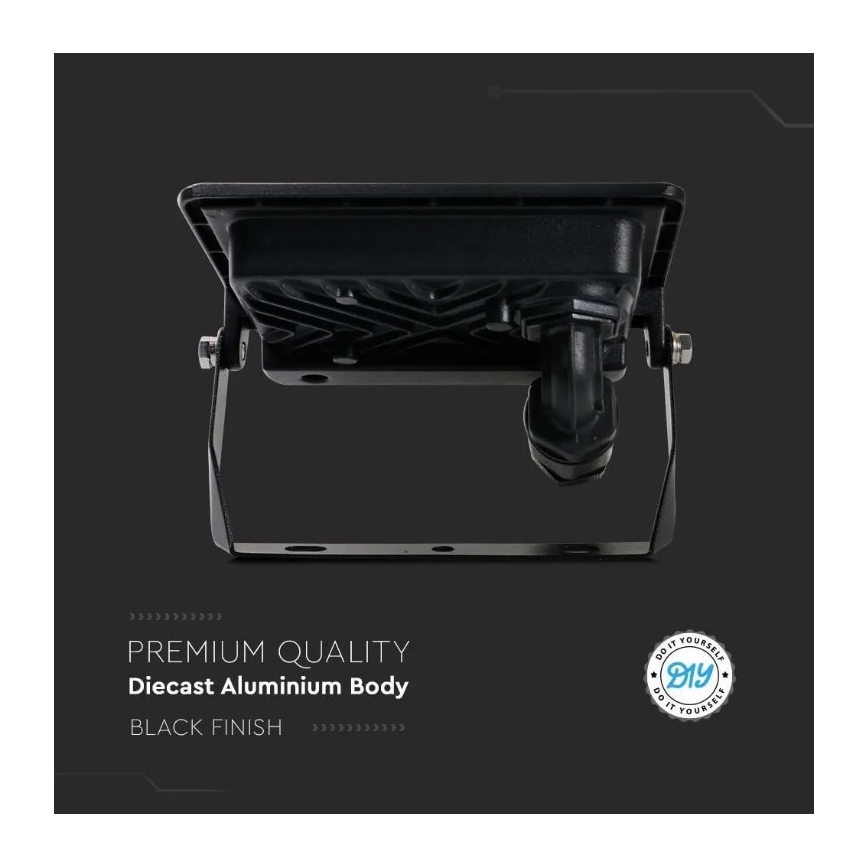 Proiector LED cu conexiune directă SAMSUNG CHIP LED/10W/230V IP65 6500K negru