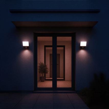 Proiector LED cu detector de mișcare și senzor de amurg DAVOS LED/30W/230V IP54, negru