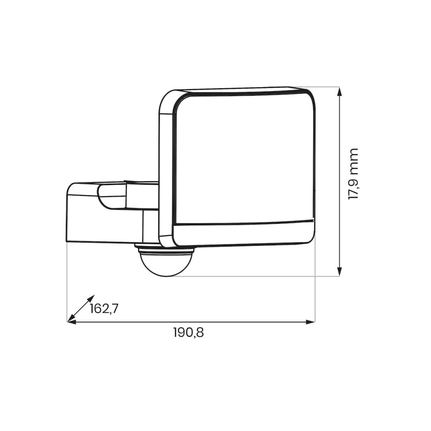Proiector LED cu detector de mișcare și senzor de amurg DAVOS LED/30W/230V IP54, negru