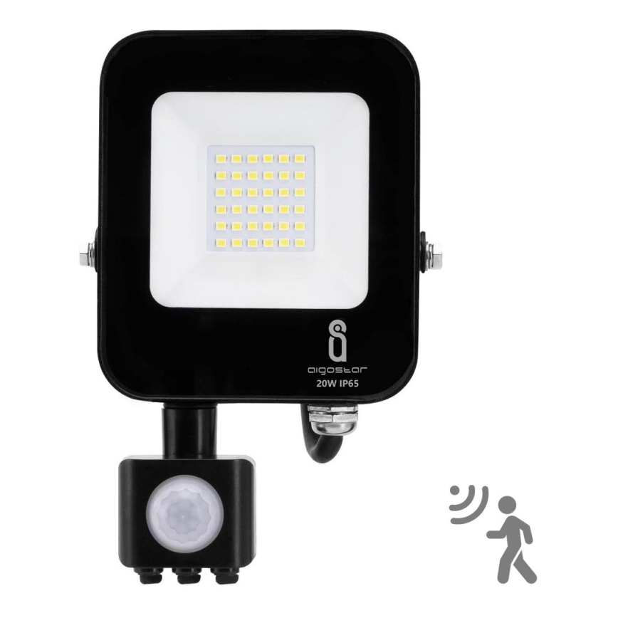 Proiector LED cu senzor Aigostar LED/20W/230V 6500K IP65